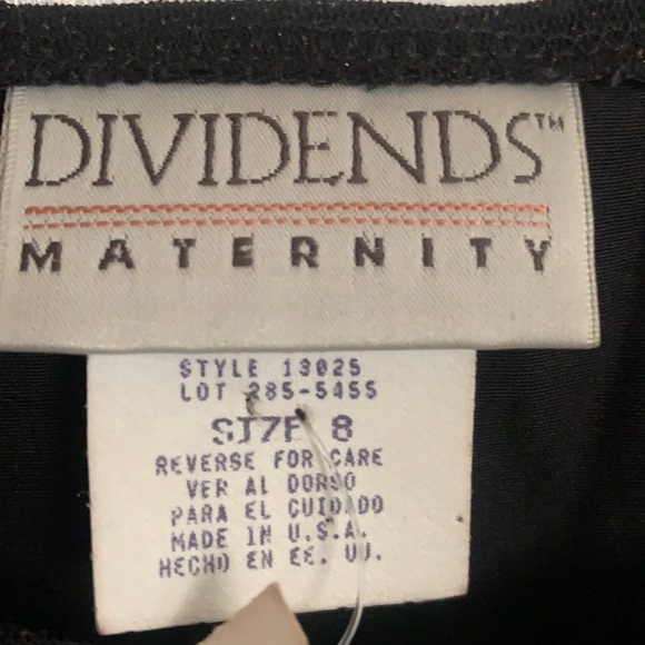 NEW DIVIDENDS MATERNITY BLACK DRESS SILVER METALLIC THREADS NEW WITH TAGS SZ 8 - Picture 10 of 12
